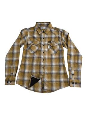 Dixxon Flannel Co. The Sutter Plaid Flannel Shirt Button-Up D-Tech Blend Size S